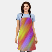 Trendy Neon Helder Rood Roze Geel Abstract Schort (Gedragen)