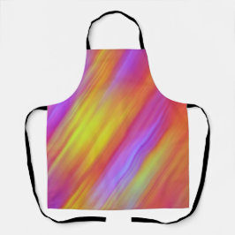 Trendy Neon Helder Rood Roze Geel Abstract Schort