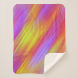 Trendy Neon Helder Rood Roze Geel Abstract Sherpa Deken