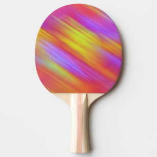 Trendy Neon Helder Rood Roze Geel Abstract Tafeltennisbatje