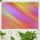 Trendy Neon Helder Rood Roze Geel Abstract Theedoek (Gevouwen)