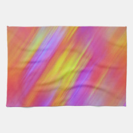 Trendy Neon Helder Rood Roze Geel Abstract Theedoek