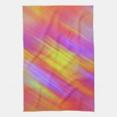 Trendy Neon Helder Rood Roze Geel Abstract Theedoek (Verticaal)