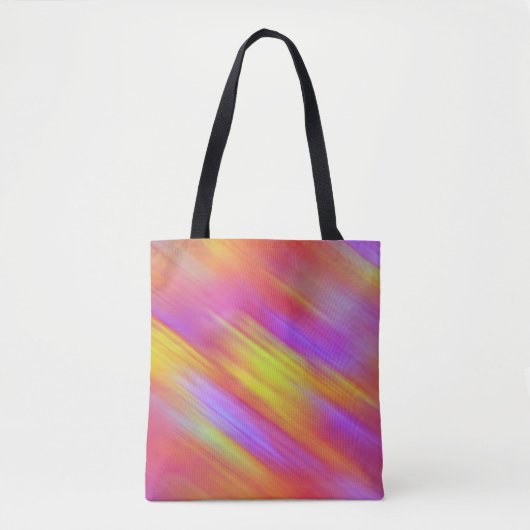 Trendy Neon Helder Rood Roze Geel Abstract Tote Bag (Voorkant)