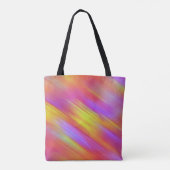 Trendy Neon Helder Rood Roze Geel Abstract Tote Bag (Achterkant)