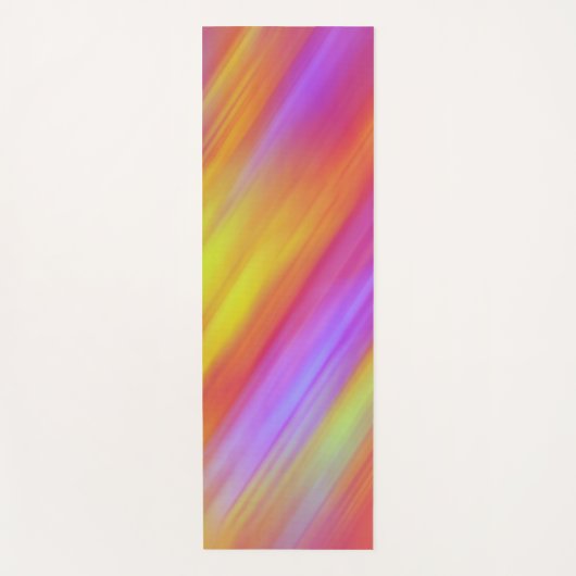 Trendy Neon Helder Rood Roze Geel Abstract Yogamat (Voorkant)