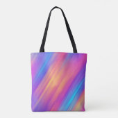 Trendy Neon Helderblauw Roze Geel Abstract Tote Bag (Achterkant)