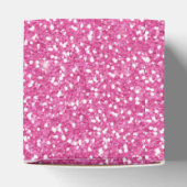 Trendy Neon Hot Pink Glitter Bedankdoosjes (Bovenkant)