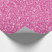 Trendy Neon Hot Pink Glitter Cadeaupapier (Hoek)