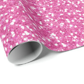 Trendy Neon Hot Pink Glitter Cadeaupapier (Rol Hoek)