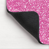 Trendy Neon Hot Pink Glitter Muismat (Hoek)