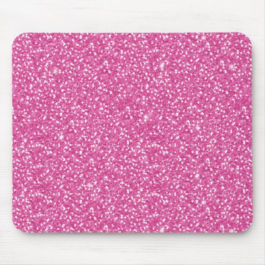 Trendy Neon Hot Pink Glitter Muismat (Voorkant)