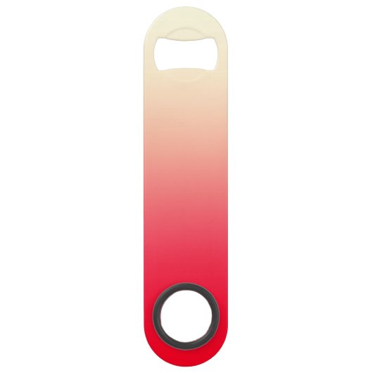 Trendy Neon Red tot witte ombre gradiënt Speed Flessenopener (Achterkant)
