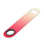 Trendy Neon Red tot witte ombre gradiënt Speed Flessenopener (Achterkant Gekanteld)