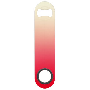 Trendy Neon Red tot  witte ombre gradiënt Speed Flessenopener