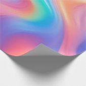 Trendy neon Roze Blauw groene abstracte golven Cadeaupapier (Hoek)