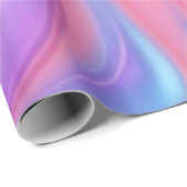 Trendy neon Roze Blauw groene abstracte golven Cadeaupapier (Rol Hoek)