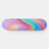 Trendy neon Roze Blauw groene abstracte golven Persoonlijk Skateboard (Horizontaal)