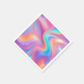 Trendy neon Roze Blauw groene abstracte golven Servet (Hoek)