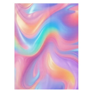 Trendy neon Roze Blauw groene abstracte golven Tafelkleed