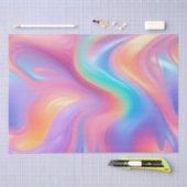 Trendy neon Roze Blauw groene abstracte golven Tissuepapier (Craft)