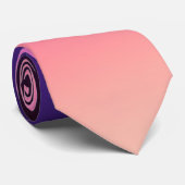Trendy neon roze paarse en licht oranje gradiënt stropdas (Opgerold)