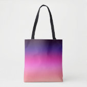 Trendy neon roze paarse en licht oranje gradiënt tote bag (Voorkant)