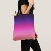Trendy neon roze paarse en licht oranje gradiënt tote bag (Dichtbij)