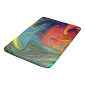 Trendy neon sinaasappel rood blauw geel groen Abst Badmat (Gekanteld)