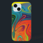 Trendy neon sinaasappel rood blauw geel groen Abst iPhone 15 Case<br><div class="desc">Trendy Bright Neon sinaasappel rood blauw groen geel Abstract Pattern</div>