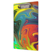 Trendy neon sinaasappel rood blauw geel groen Abst Klembord (Links)