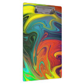 Trendy neon sinaasappel rood blauw geel groen Abst Klembord (Rechts)