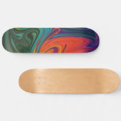 Trendy neon sinaasappel rood blauw geel groen Abst Persoonlijk Skateboard (Horizontaal)