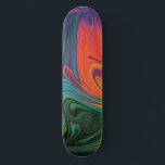 Trendy neon sinaasappel rood blauw geel groen Abst Persoonlijk Skateboard<br><div class="desc">Trendy Bright Neon sinaasappel rood blauw groen geel Abstract Pattern</div>