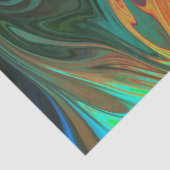 Trendy neon sinaasappel rood blauw geel groen Abst Tissuepapier (Detail)