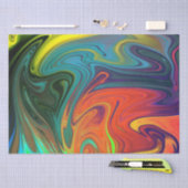 Trendy neon sinaasappel rood blauw geel groen Abst Tissuepapier (Craft)