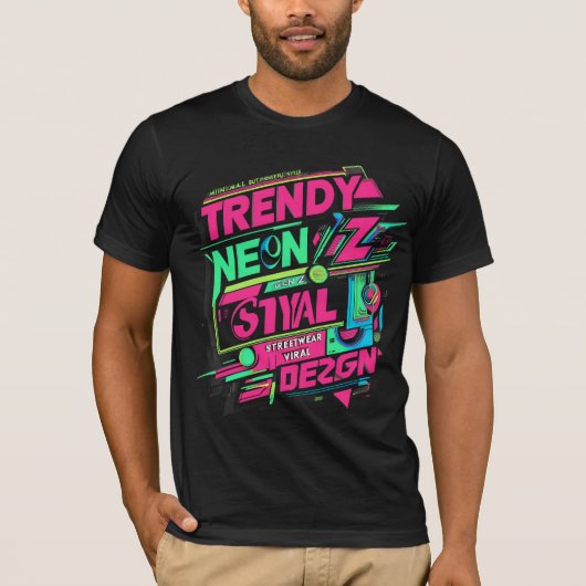 ✨ Trendy Neon Streetwear Gen Z Design ✨ T-shirt (Voorkant)