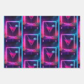 Trendy Neon Wrapping Paper Flat Sheet Set van 3 (Voorkant 2)