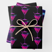 Trendy Neon Wrapping Paper Flat Sheet Set van 3 (In situ)