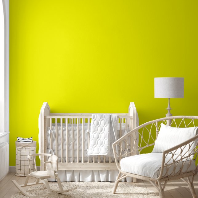 Trendy Neon Yellow Solid Color | Elegant Behang (Kinderen)