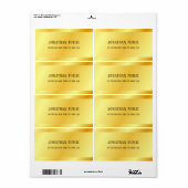 Trendy Nepgoud Elegante Moderne Sjabloon Etiket (Full Sheet)
