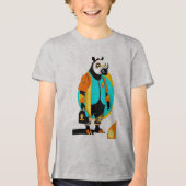 Trendy neushoorns Tri-Blend shirt (Voorkant)