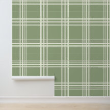 Trendy neutraal saliegroen ivoorwit rasterlijnen