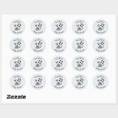 Trendy Neutral Oerwoud Lemur & Name Baby shower Ronde Sticker (Vel)