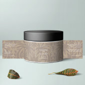 Trendy neutrale beige cosmeticapot waterdichte sti waterfles etiket