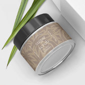 Trendy neutrale beige cosmeticapot waterdichte sti waterfles etiket