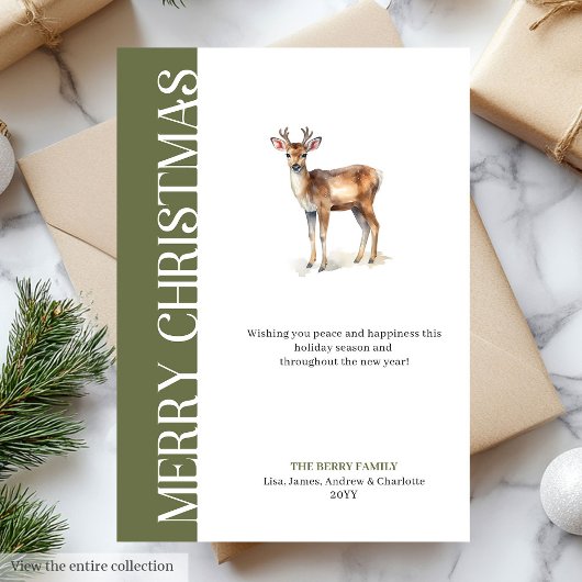 Trendy Neutrale Kerstgroeten Printbare Kaart