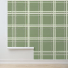 Trendy Neutrale Sage Groene Ivoor Witte Rasterlijn
