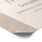 Trendy neutrale wilde bloemen boho boog Welkomstbo Poster (Hoek)