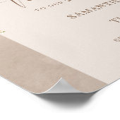 Trendy neutrale wilde bloemen ivoor boho boog poster (Hoek)